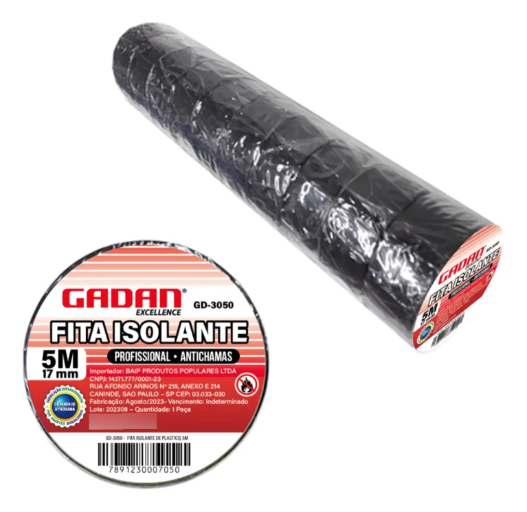 FITA ISOLANTE 5M x 17MM - GADAN