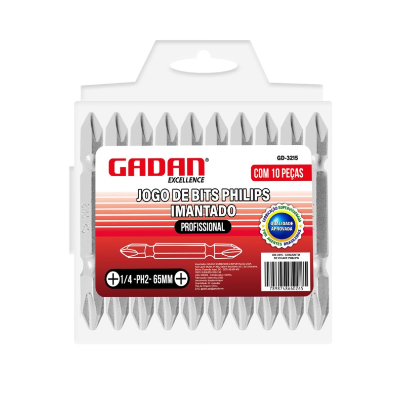 JOGO DE BITS PHILIPS PROFISSIONAL CURTO GADAN