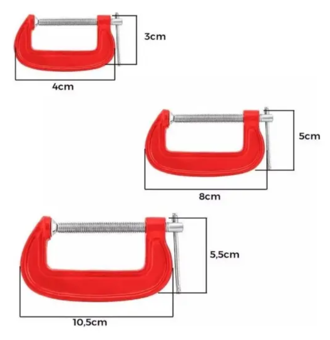 KIT GRAMPO SARGENTO COM 3 PCS - GADAN