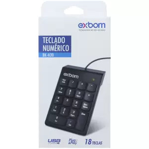 TECLADO NUMERICO USB EXBOM COM FIO BK-N30