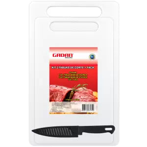 KIT 2 TÁBUAS BRANCAS + FACA - GADAN