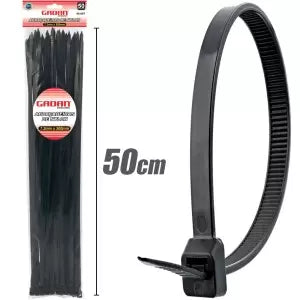 ABRAÇADEIRA DE NYLON 7,2X500MM - REFORÇADA - C/ 50UN. PRETA - GADAN