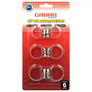 KIT ABRAÇADEIRA DE METAL 6UN.- GADAN