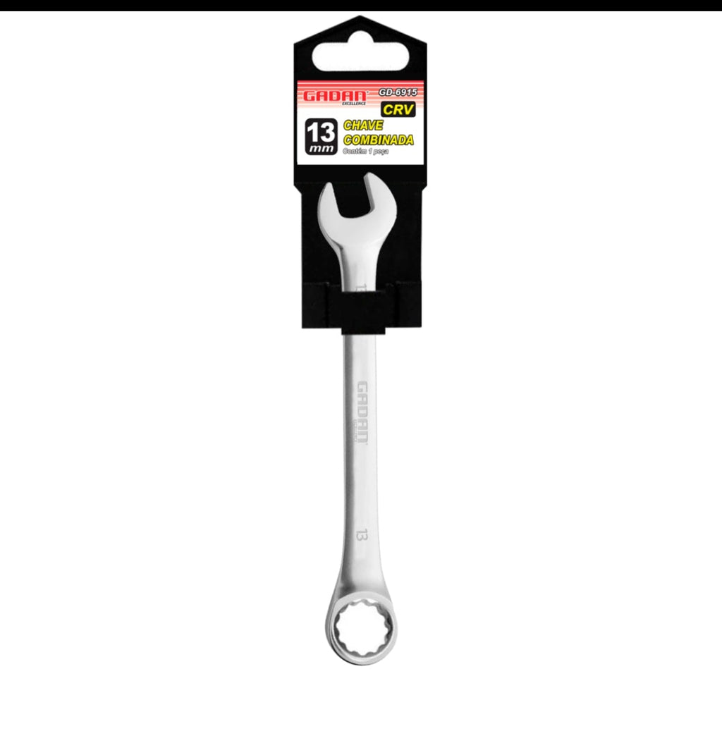CHAVE COMBINADA 13MM CROMADA PROFISSIONAL -GADAN