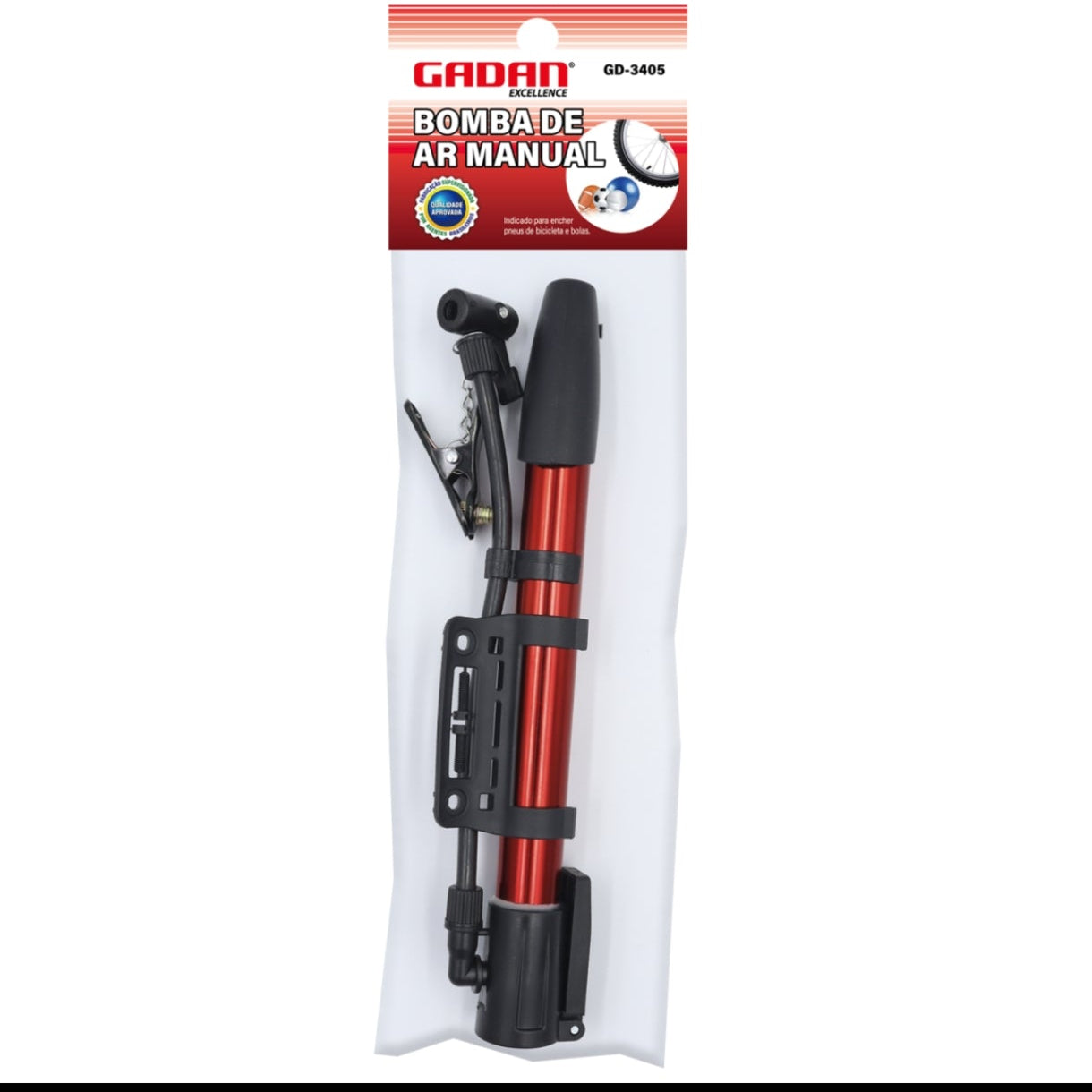 BOMBA DE AR COM SUPORTE PARA BIKE - GADAN