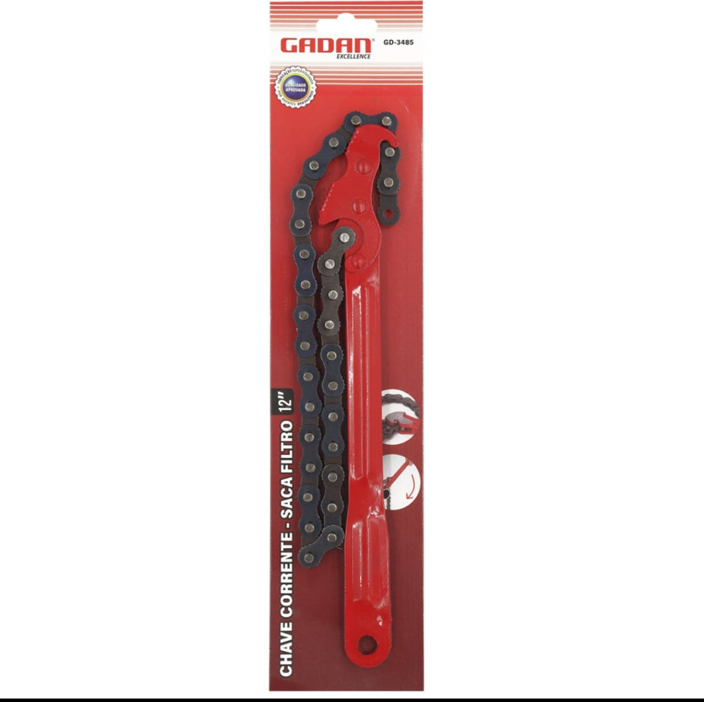 CHAVE DE CORRENTE SACA FILTRO DE ÓLEO PROFISSIONAL 12" -GADAN
