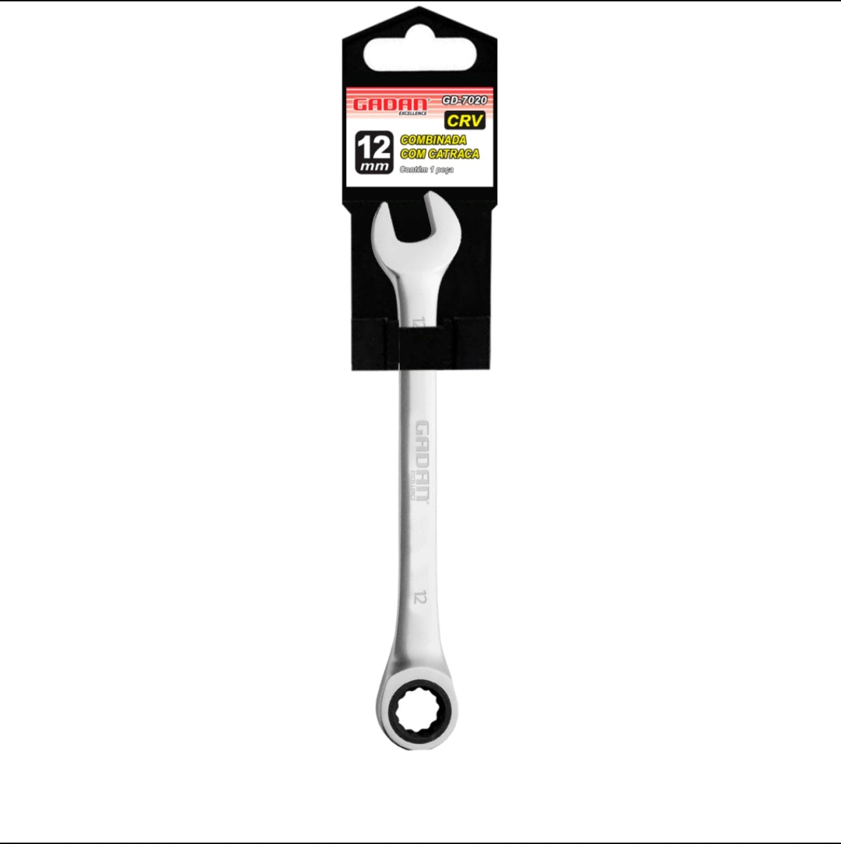 CHAVE COMBINADA COM CATRACA 12MM CROMADA PROFISSIONAL -GADAN