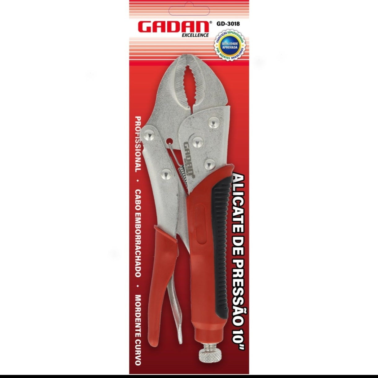 ALICATE DE PRESSÃO 10" EMBORRACHADO -GADAN