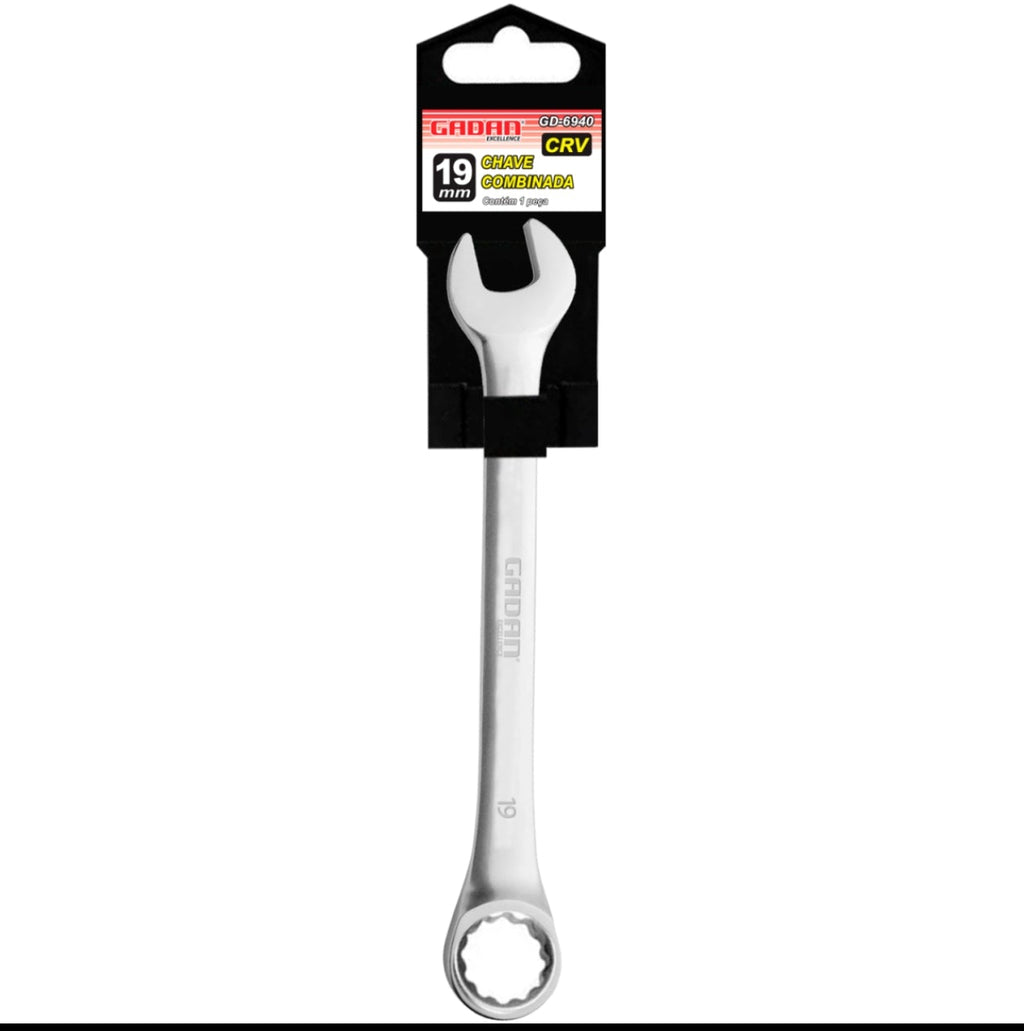 CHAVE COMBINADA 19MM CROMADA PROFISSIONAL -GADAN