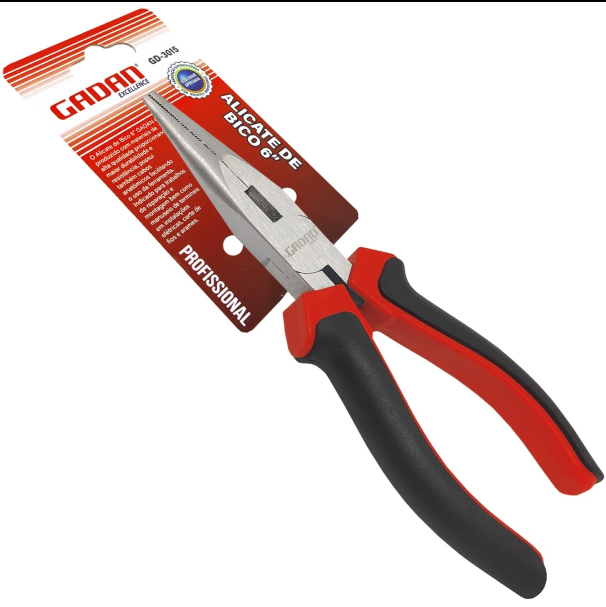 ALICATE DE BICO MEIA CANA 6" - GADAN
