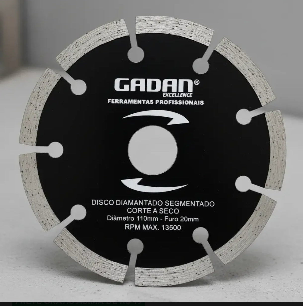 DISCO DE CORTE 4" DIAMANTADO SEGMENTADO A SECO MÁRMORE - GADAN
